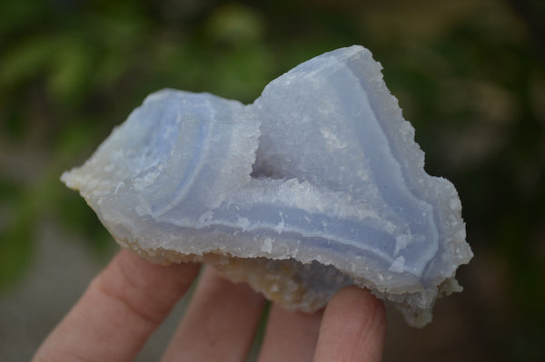 Natural Etched Blue Chalcedony Specimens x 6 From Nsanje, Malawi