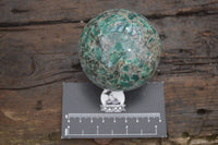 Polished Rare Emerald Mica In Matrix Spheres x 2 From Mutoko, Zimbabwe