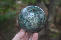 Polished Rare Emerald Mica In Matrix Spheres x 2 From Mutoko, Zimbabwe