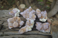 Natural Amethyst Spirit Quartz Clusters x 6 From Boekenhouthoek, South Africa