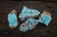 Natural Rare Hemimorphite Matrix Specimens x 4 From Congo