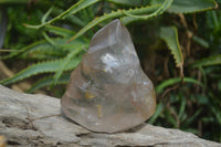 Polished Smokey Quartz Flame Sculptures x 2 From Madagascar