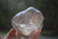 Polished Smokey Quartz Flame Sculptures x 2 From Madagascar