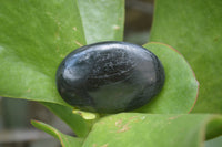 Polished Black Tourmaline Palm Stones x 24 From Madagascar