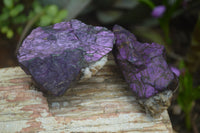 Natural Metallic Purpurite Cobbed Specimens x 6 From Erongo, Namibia