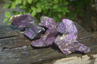 Natural Metallic Purpurite Cobbed Specimens x 6 From Erongo, Namibia