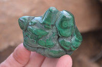 Polished Flower Banded Malachite Free Forms x 6 From Congo