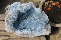 Natural Celestite Geode Specimen x 1 From Sakoany, Madagascar