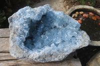 Natural Celestite Geode Specimen x 1 From Sakoany, Madagascar