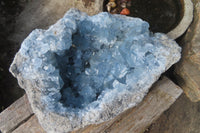 Natural Celestite Geode Specimen x 1 From Sakoany, Madagascar