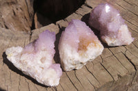 Natural Amethyst Spirit Quartz Clusters x 12 From Boekenhouthoek, South Africa