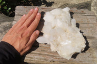 Natural White Quartz Clusters x 2 From Madagascar