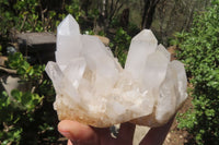 Natural White Quartz Clusters x 2 From Madagascar