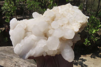 Natural White Quartz Clusters x 2 From Madagascar