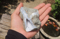 Natural Blue Lace Agate Geode Specimens x 12 From Nsanje, Malawi