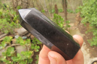 Polished Black Basalt Points x 12 From Antsirabe, Madagascar