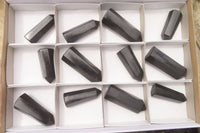 Polished Black Basalt Points x 12 From Antsirabe, Madagascar