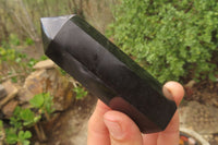 Polished Black Basalt Points x 12 From Antsirabe, Madagascar