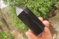 Polished Black Basalt Points x 12 From Antsirabe, Madagascar