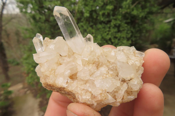 Natural Clear Quartz Crystal Clusters x 35 From Madagascar