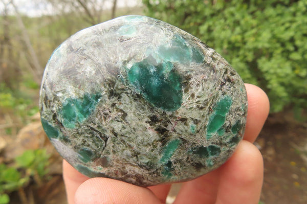 Polished Rare Emerald Mica In Matrix Free Forms x 6 From Mutoko, Zimbabwe