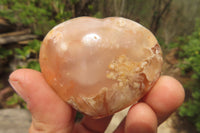 Polished Flower Agate Hearts x 6 From Antsahalova, Madagascar