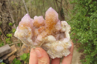 Natural Ametrine Spirit Quartz Clusters x 3 From Boekenhouthoek, South Africa