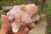 Natural Ametrine Spirit Quartz Clusters x 3 From Boekenhouthoek, South Africa