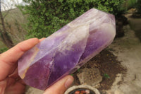 Polished Chevron Amethyst Points x 2 From Madagascar