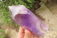 Polished Chevron Amethyst Points x 2 From Madagascar