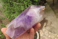 Polished Chevron Amethyst Points x 2 From Madagascar