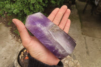 Polished Chevron Amethyst Points x 2 From Madagascar