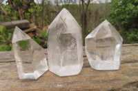 Polished Clear Quartz Crystals x 12 From Madagascar