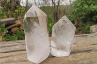 Polished Clear Quartz Crystals x 12 From Madagascar