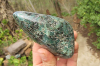 Polished Rare Emerald Mica In Matrix Standing Free Forms x 4 From Mutoko, Zimbabwe