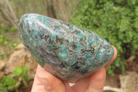 Polished Rare Emerald Mica In Matrix Standing Free Forms x 4 From Mutoko, Zimbabwe