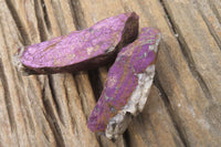 Natural Metallic Purpurite Cobbed Specimens x 12 From Erongo, Namibia