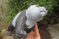 Hand Made Wonder Stone Panda Carving x 1 From Zimbabwe