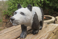 Hand Made Wonder Stone Panda Carving x 1 From Zimbabwe