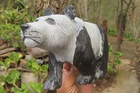 Hand Made Wonder Stone Panda Carving x 1 From Zimbabwe