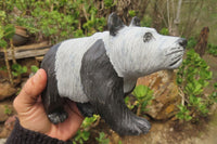 Hand Made Wonder Stone Panda Carving x 1 From Zimbabwe