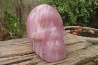 Hand Made Rose Quartz Skull Carving x 1 From Madagascar