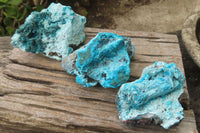 Natural Malacolla Specimens x 3 From Lupoto Mine, Congo