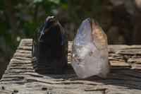 Polished Smokey Quartz Crystals x 2 From Madagascar