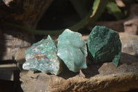 Natural Swazi Jade Cobbed Specimens x 24 from Swaziland