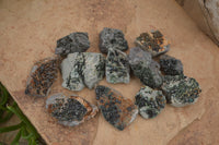 Natural Libethenite Crystals On Dolomite Matrix Specimens x 12 From Shituru, Congo