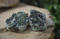 Natural Libethenite Crystals On Dolomite Matrix Specimens x 12 From Shituru, Congo