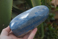 Polished Blue Spinel Spotted Quartz Standing Free Forms x 2 From Madagascar