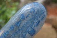 Polished Blue Spinel Spotted Quartz Standing Free Forms x 2 From Madagascar