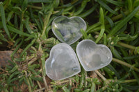 Polished Girasol Quartz Gemstone Hearts x 12 From Madagascar